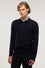 Pure wool wave stitch knit polo