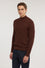 Pure wool turtleneck sweater in wave stitch