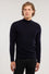 Pull col montant en pure laine point vague