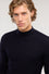 Pure wool turtleneck sweater in wave stitch