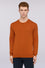 Stretch viscose crewneck jumper
