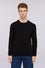 Stretch viscose crewneck jumper
