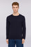 Stretch viscose crewneck jumper
