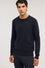 Round neck jumper in viscose blend