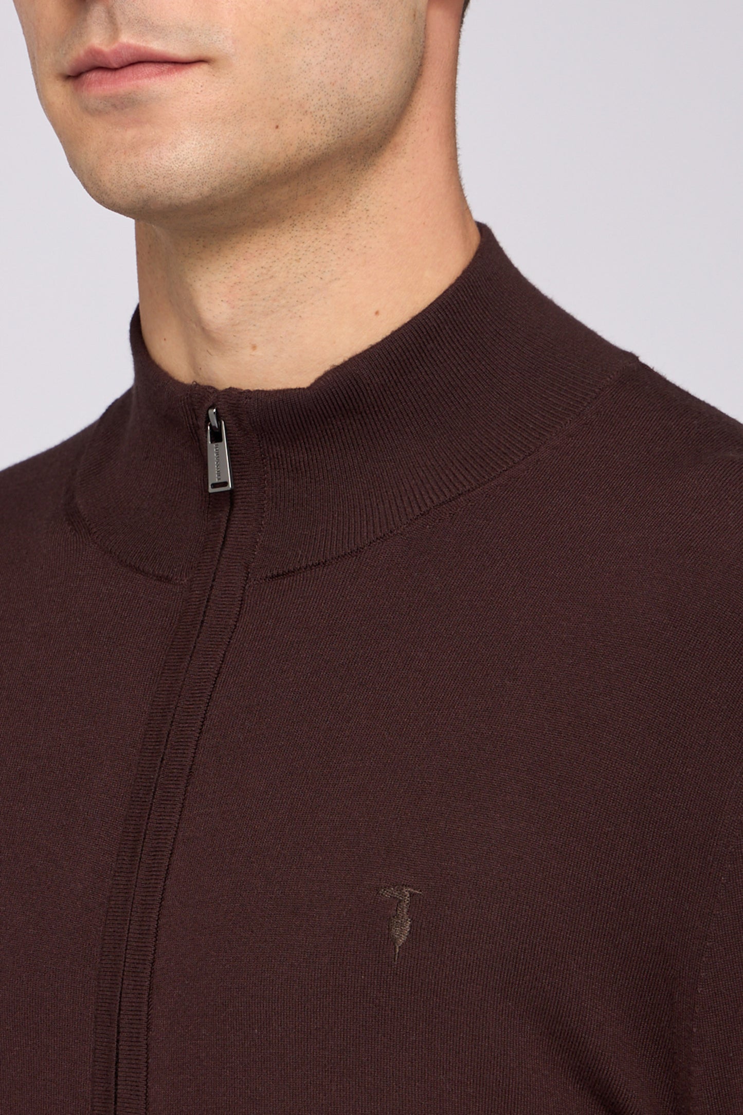 Cardigan con zip in viscosa stretch 3|40bda605057af43a96db5c9a285cacf60e9781d0d83adc61aa0140780d762b05