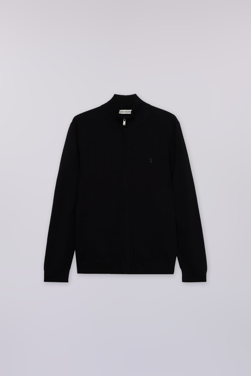 Cardigan con zip in viscosa stretch 4|2a2c9bde4ee7ce73ef295690cd49117f5ae498c65104def2b75f30a8c9fb6a1f