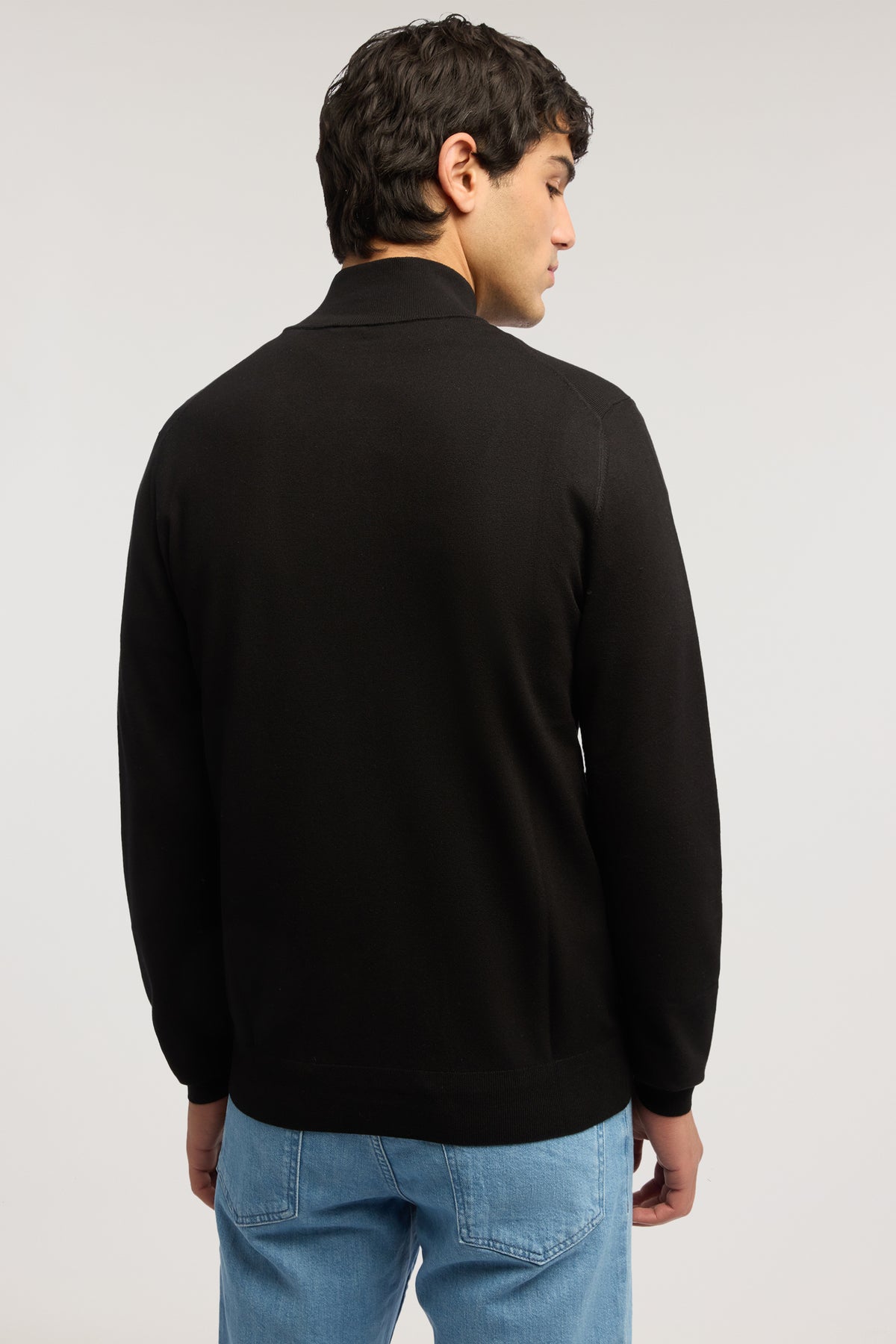 Cardigan con zip in viscosa stretch 2|5327c50b96d61639ca4736de1c741bd49d3be56faf9b81a3feb0c3281b859550