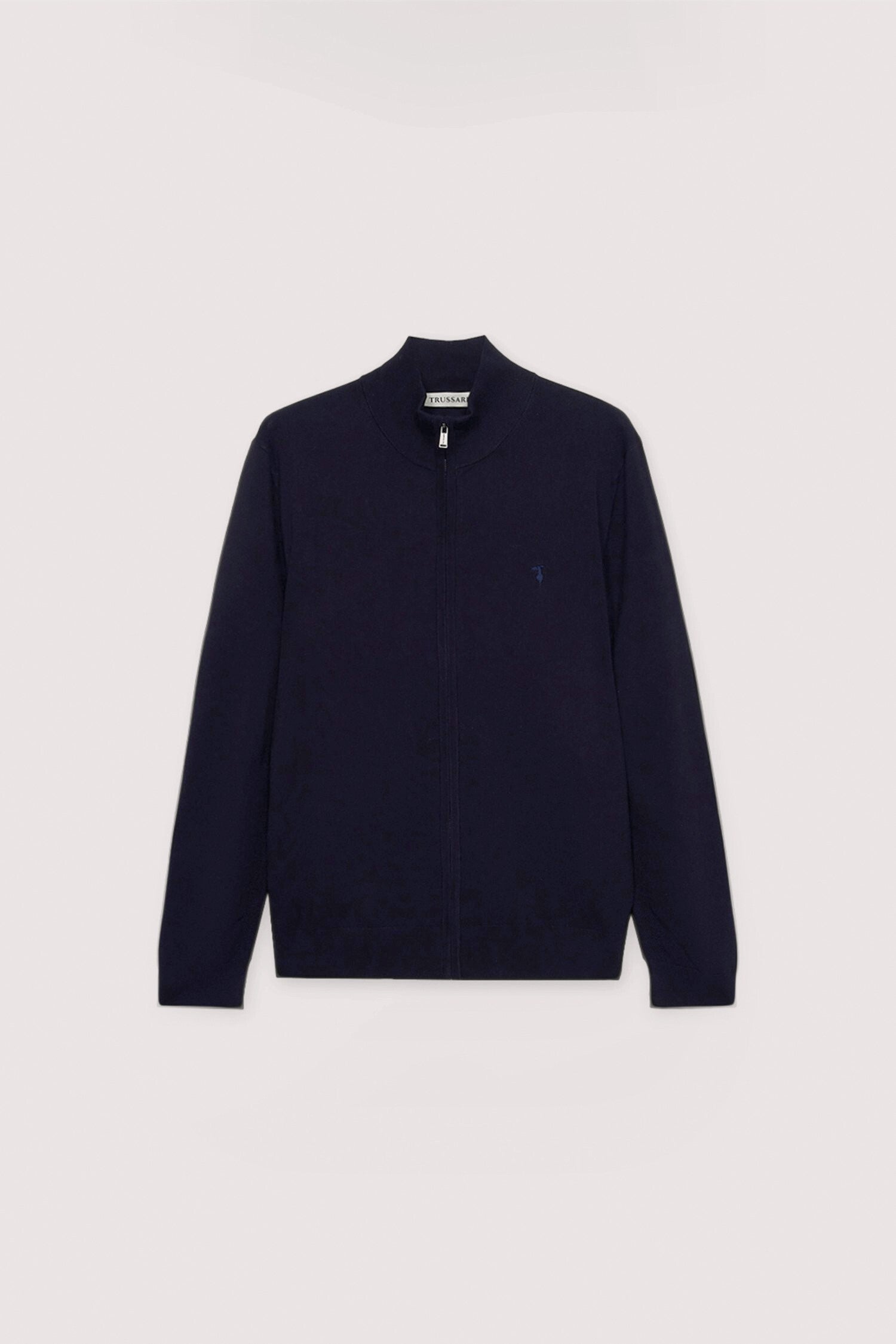 Cardigan con zip in viscosa stretch 5|c6ad4f77023aa191a0caa250df54e8200ed8382a640f0b4e509f647720f76253