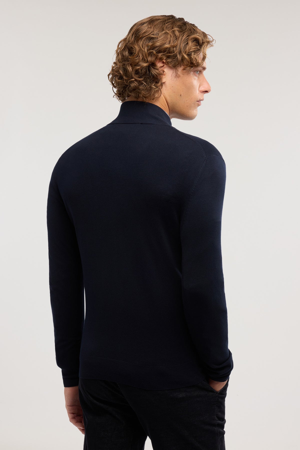 Cardigan con zip in viscosa stretch 2|174baa8fa9449af87b44a975ff12252067b2677989579cc90c240cba2f45742a