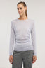 Maglia girocollo in pura lana con arriccio 2