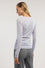 Pure wool crew neck sweater with gathering