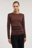 Maglia girocollo in pura lana con arriccio 2
