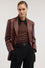 Pure wool crew neck sweater with gathering