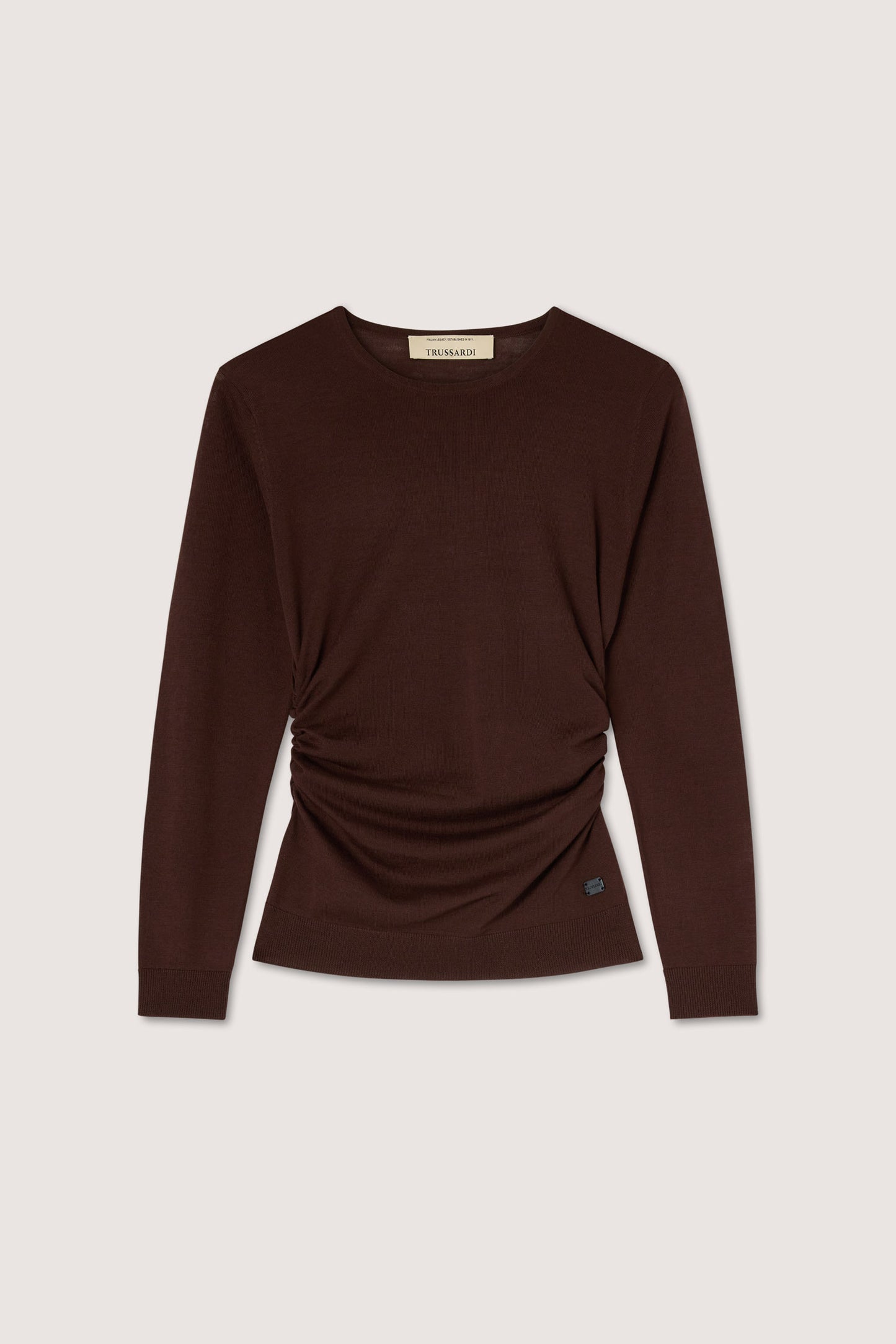 Maglia girocollo in pura lana con arriccio 5|73a665c40dc31548687b48b36e8ddf4a7c91c72285228a23ad22da03e3ea3b5a