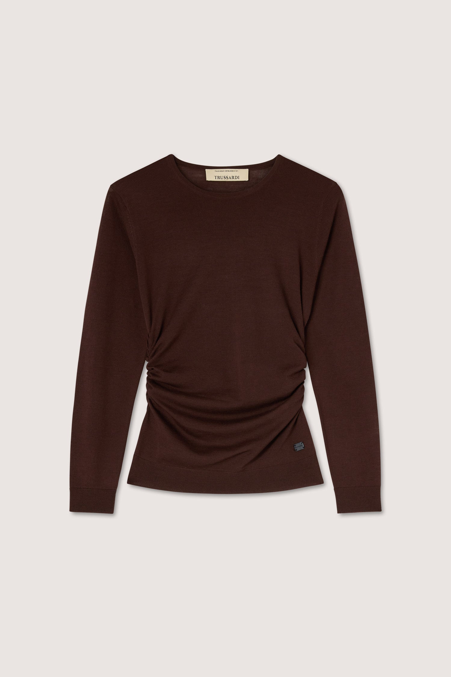 Maglia girocollo in pura lana con arriccio 5|73a665c40dc31548687b48b36e8ddf4a7c91c72285228a23ad22da03e3ea3b5a