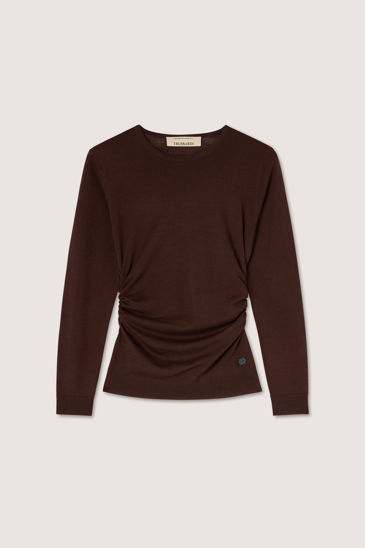 Maglia girocollo in pura lana con arriccio 5|73a665c40dc31548687b48b36e8ddf4a7c91c72285228a23ad22da03e3ea3b5a