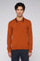 Long-sleeved stretch viscose polo shirt