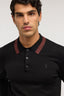 Polo a maniche lunghe in viscosa stretch 3