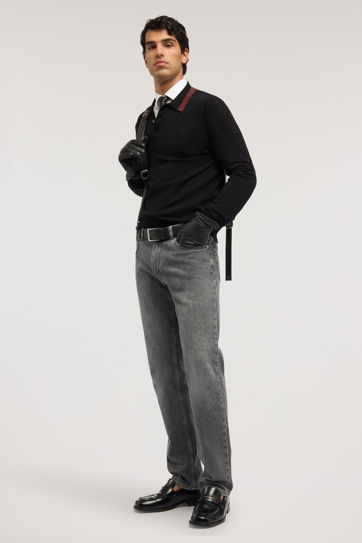 Polo a maniche lunghe in viscosa stretch 5|c3e2bd25650e9d57e775cca9b31ff8d9a83e3fcc9a1f0f888ff6974e9ff7eaac