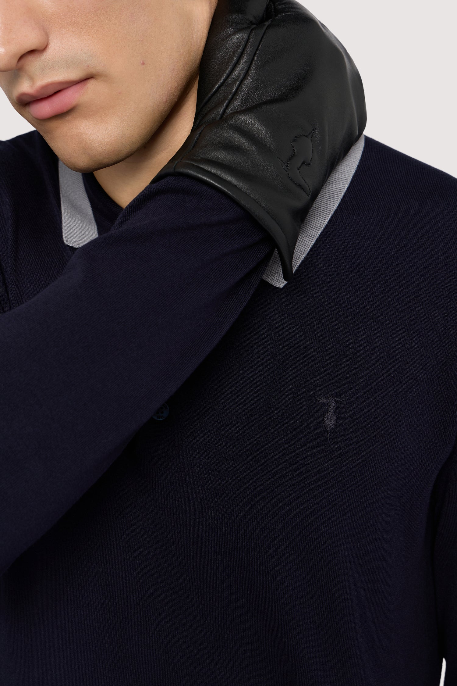 Polo a maniche lunghe in viscosa stretch 3|dfddfc4be8b2ee375c556cc92498f7072409f74680a68442d633b7b72a647e85