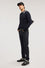 Long-sleeved polo shirt in stretch viscose