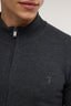 Cardigan con zip in pura lana piquet 7