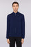 Cardigan con zip in pura lana piquet