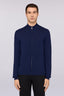 Cardigan con zip in pura lana piquet 1