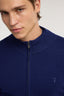 Cardigan con zip in pura lana piquet 7
