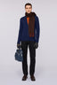 Cardigan con zip in pura lana piquet 4