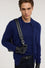 Cardigan con zip in pura lana piquet