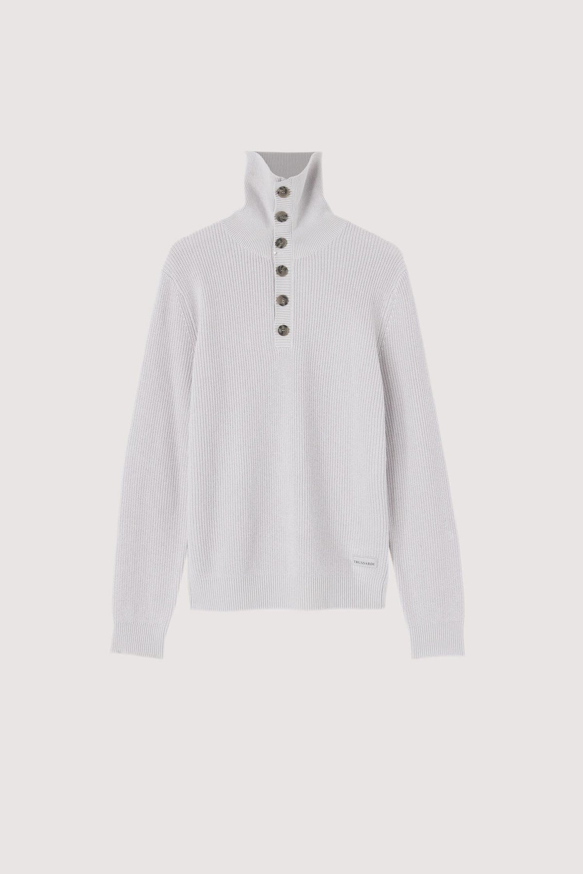 Maglia collo alto abbottonato in misto cashmere 1|f678984645dfe8ea0a1f3087a3a12bea89c26e7d12bffd571a143f28991f3ea4
