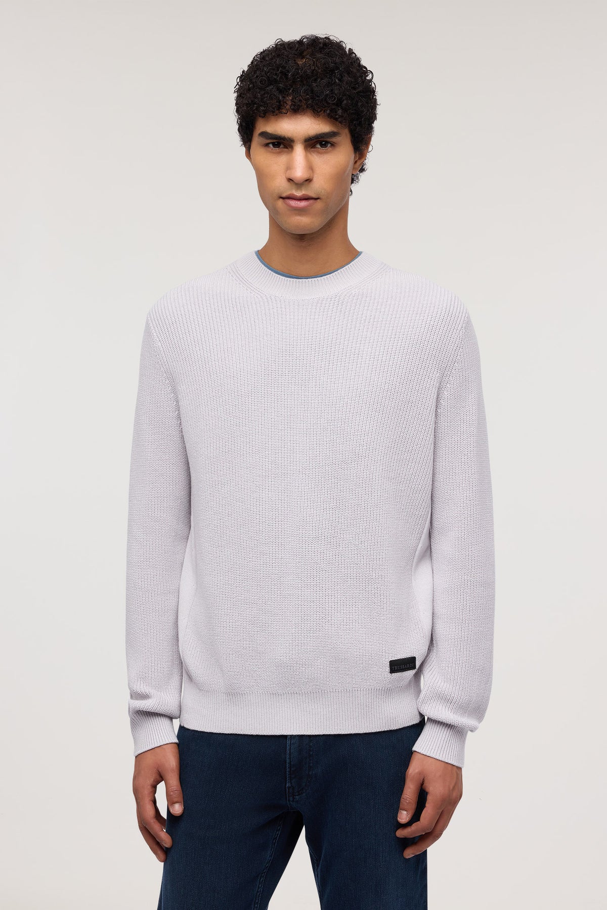 Maglia girocollo a coste in misto cashmere 1|9d1731a2544618f1f5f3f6285ecc3bdaa66556070ee79d1cf5f439db41e4c6ec