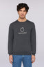 Maglione girocollo in misto lana con jacquard 1