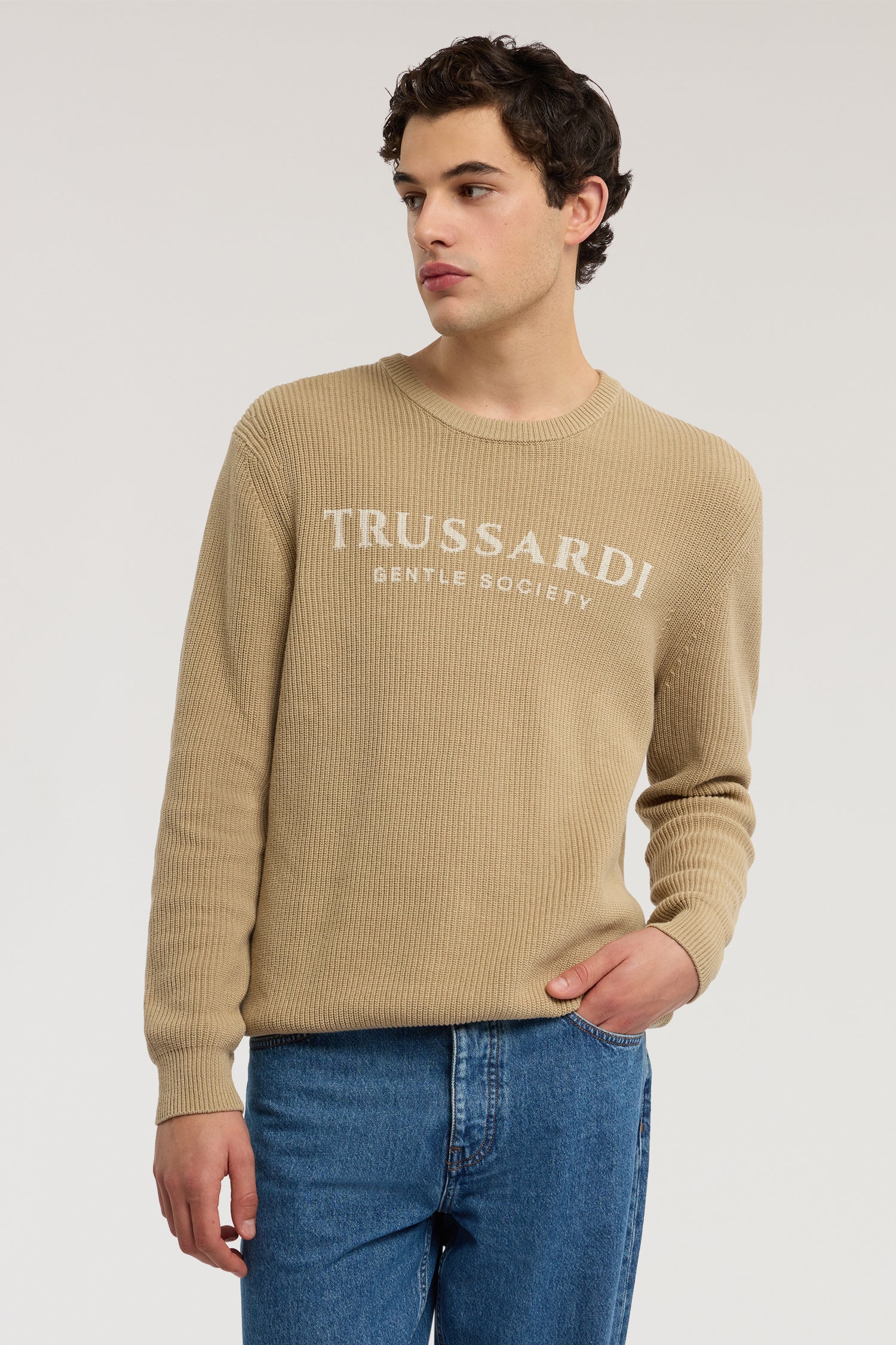 Maglia girocollo con stampa Gentle Society in cotone 1|bcedfdf96aa1db814e5a9dee8b9cdfdca104ec74dc8011344ec655ff9de6edba