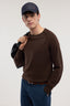 Maglia girocollo in cotone con dettaglio a costine 1