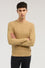 Three-dimensional cotton crew neck jumper