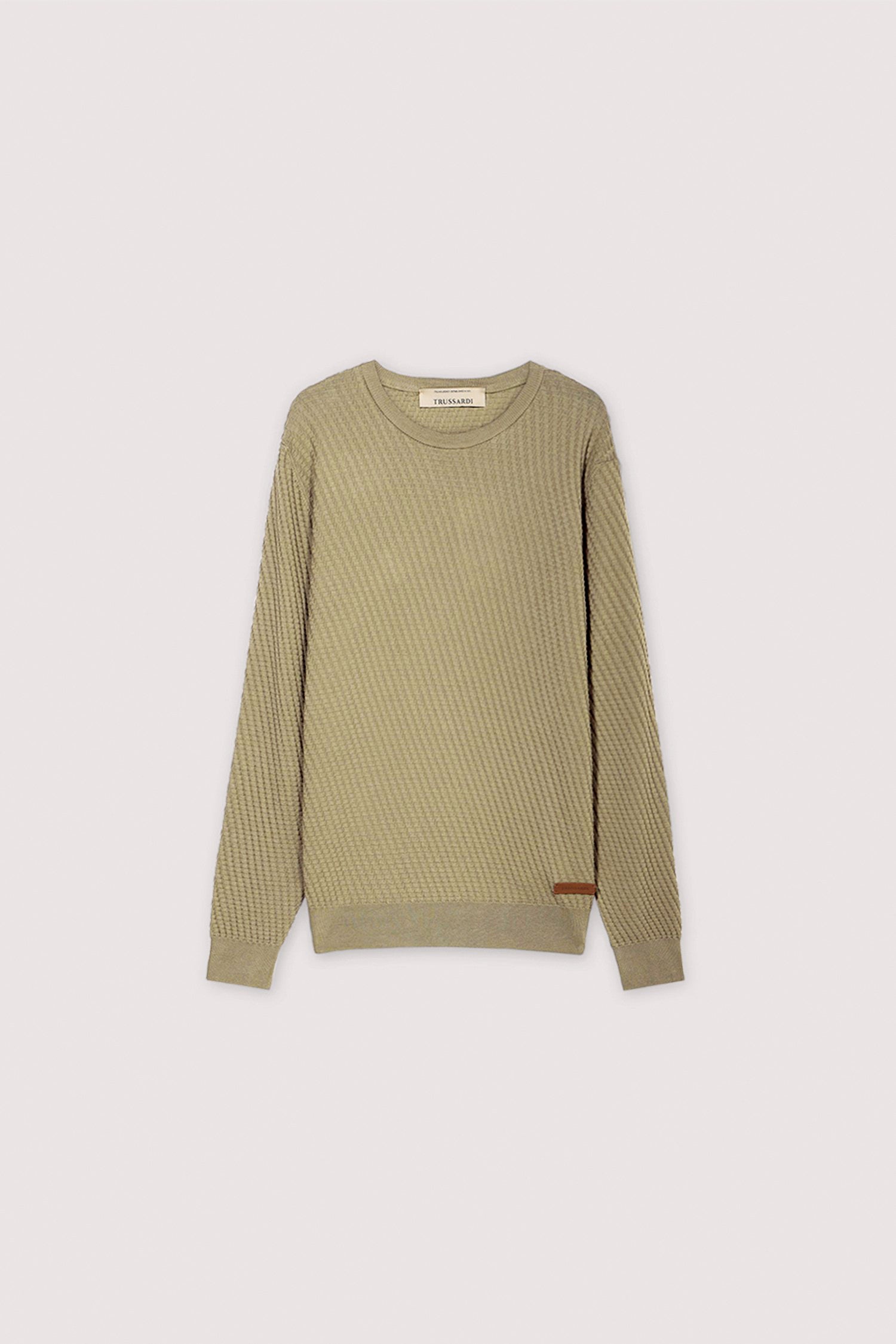 Maglia girocollo in cotone tridimensionale 5|01d5a4907e624a87e84d3aee39097f4ea21733f250daecfcdd8068881d8f264e