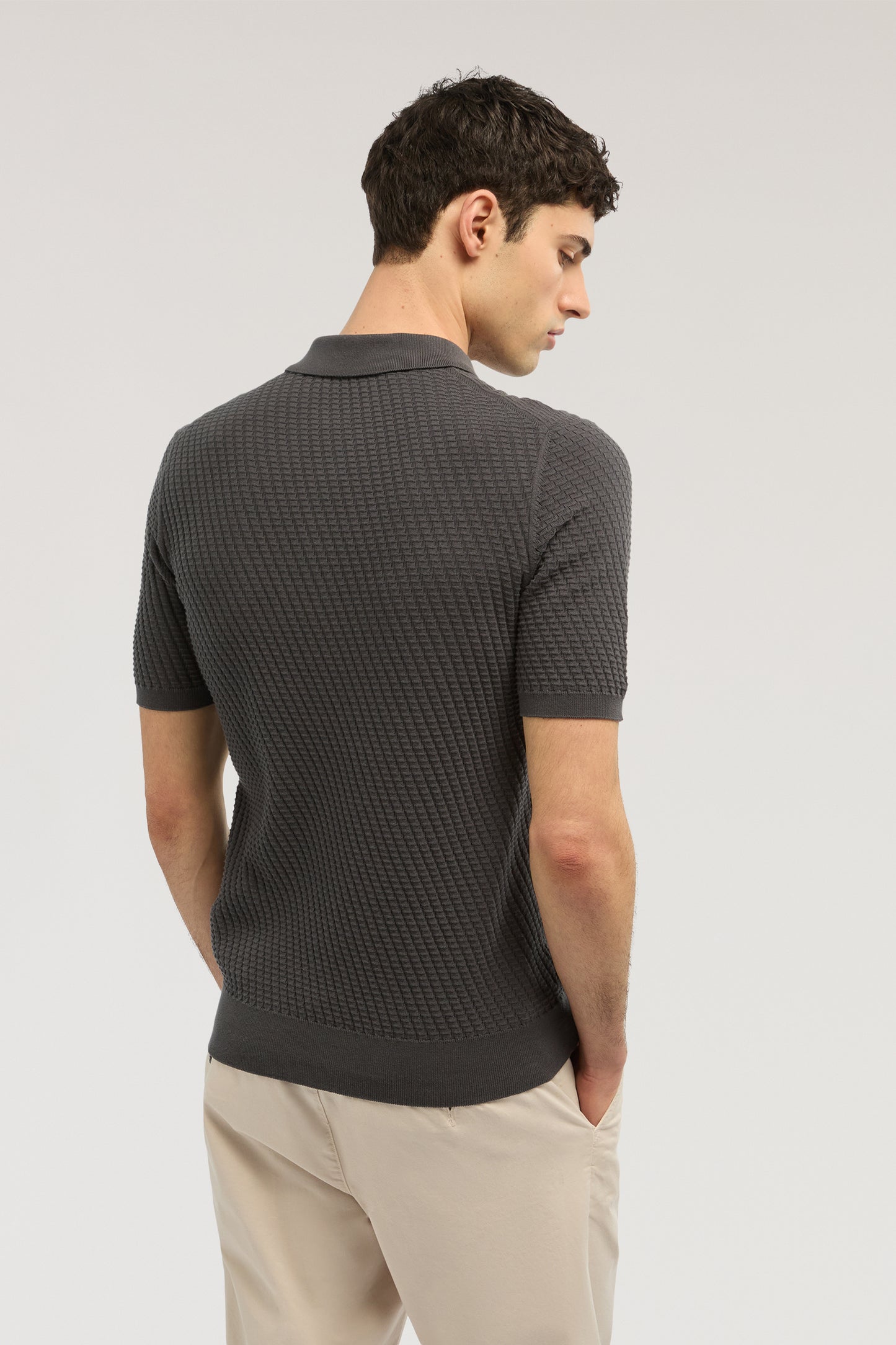 Polo in cotone tridimensionale 2|2109b8ded28485efe744f808927e197f694dc981940bd3e6c02ce31467f42bfb