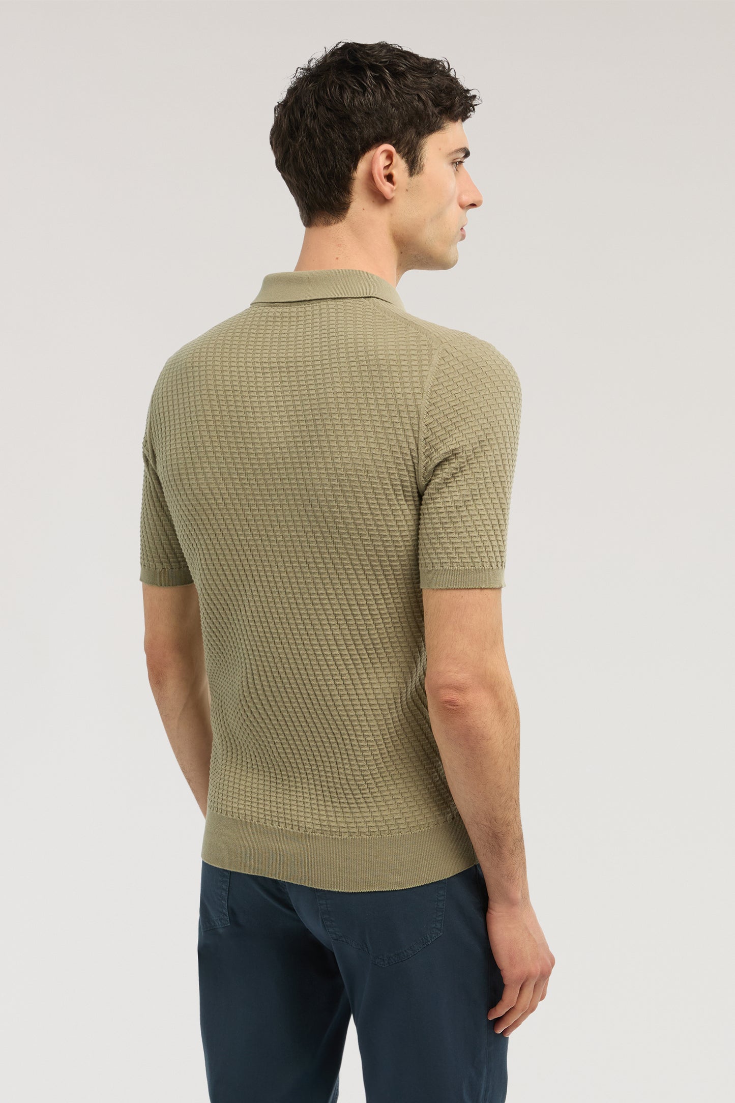 Polo in cotone tridimensionale 3|c41ac066c8ab7d90b79df75f54cbe6f966f4a7d506f05b7ce932ae388e963b35