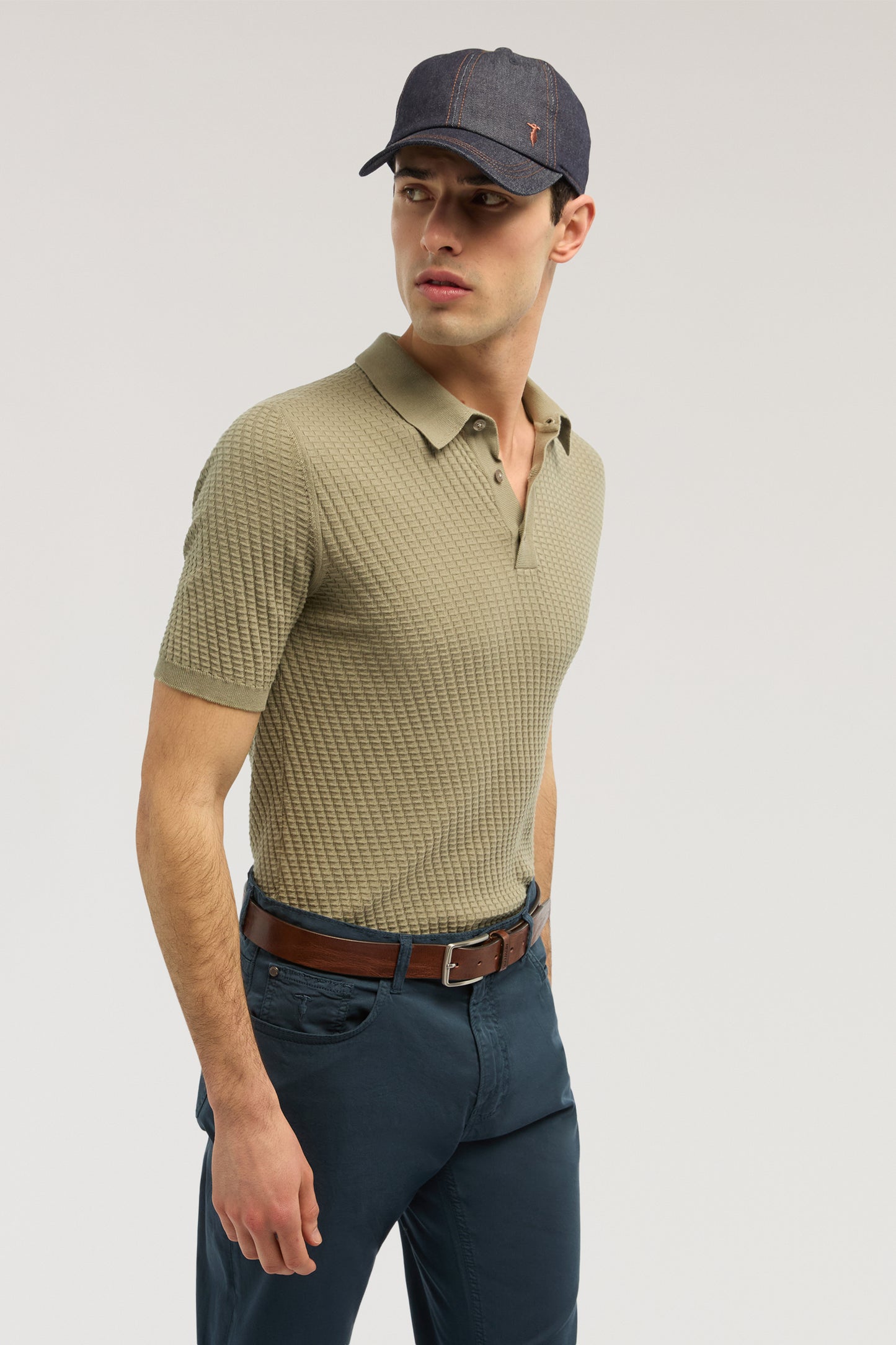 Polo in cotone tridimensionale 2|ccde7fbc8f360f5367775fa0e247939f1e3e972dee7e6bdce342a94a8eb754e3