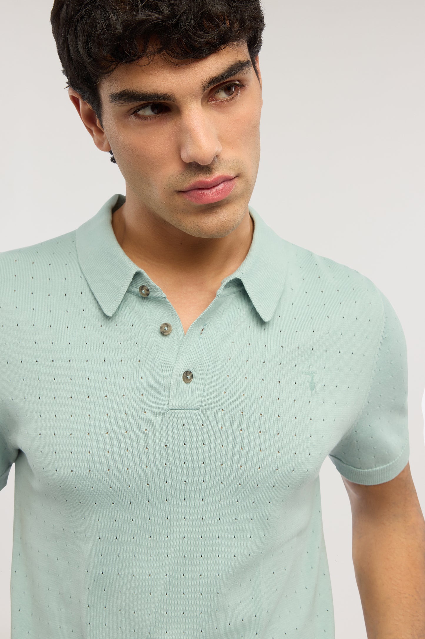 Polo effetto punzonato in cotone 3|c90345aa9a7f3797decf3f691ffc496b3bb3724cf23a7826323e506833dccb7e