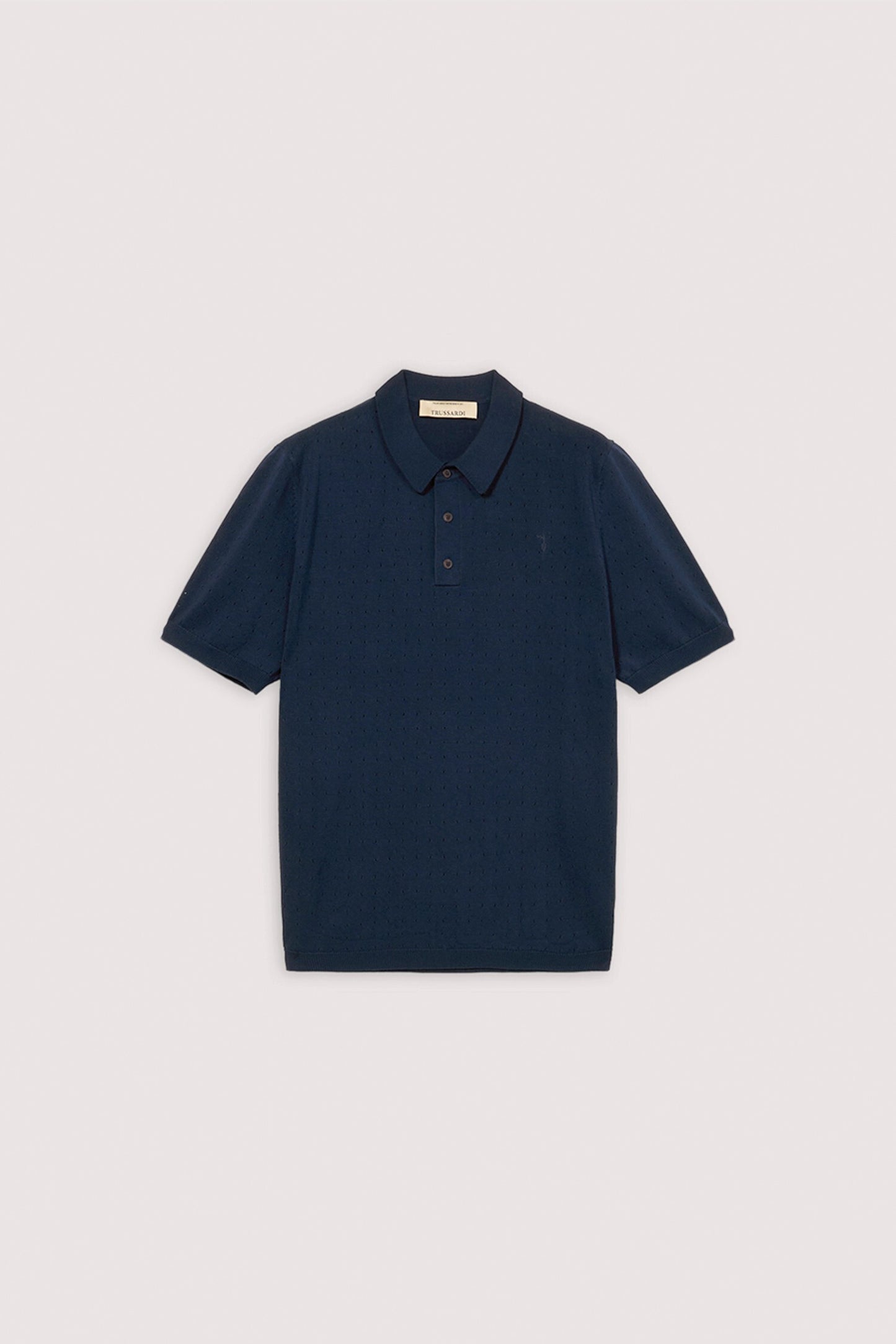 Polo effetto punzonato in cotone 5|16037ee7132257da1647dbbd9526986190c7a83483e3641d8e4775704dafb7ec