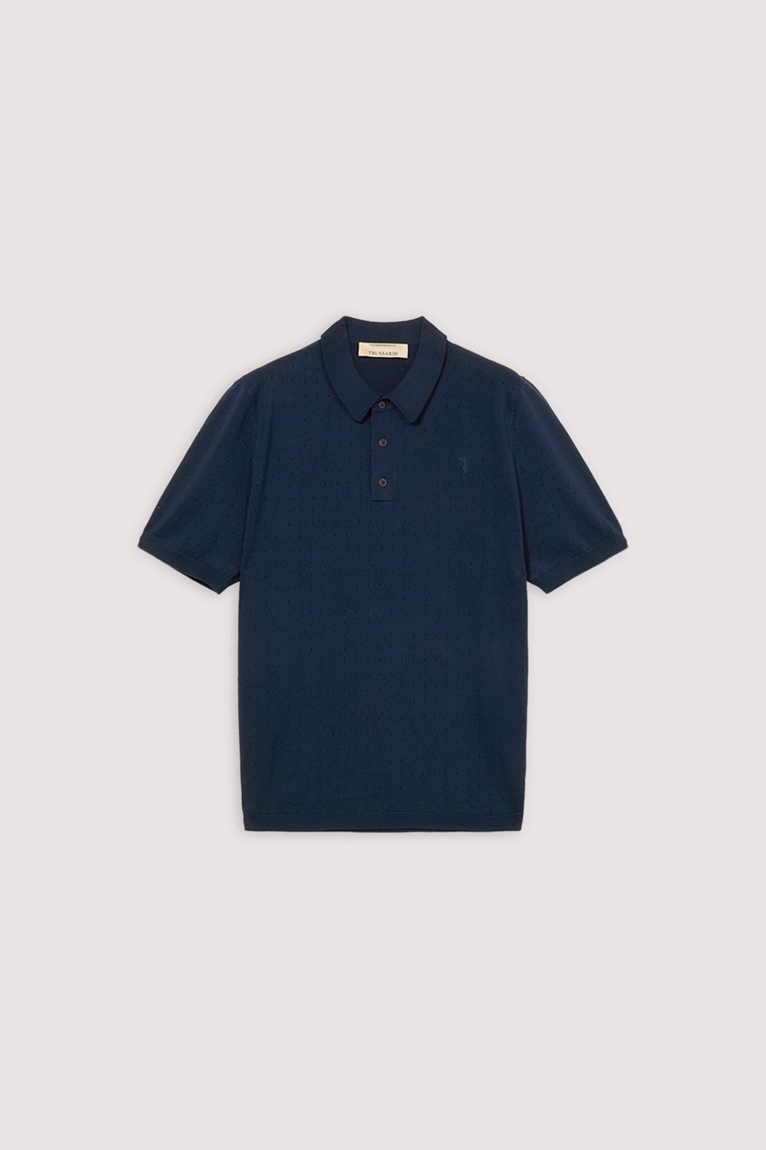 Polo effetto punzonato in cotone 5|16037ee7132257da1647dbbd9526986190c7a83483e3641d8e4775704dafb7ec