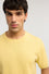 Short-sleeved cotton T-shirt with punched effect