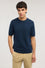 Short-sleeved cotton T-shirt with punched effect