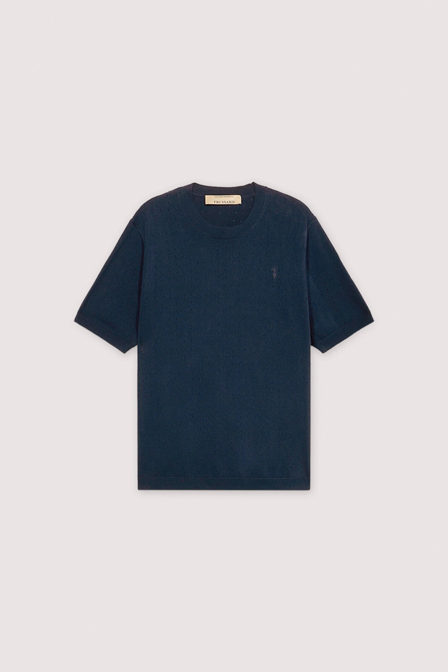 Maglia a maniche corte effetto punzonato in cotone 5|e9d60035cc2236f24e52c849b508e712937591eb46586afc650eeef3990c4410