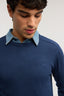 Maglia girocollo in cotone e seta 1