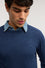 Rundhals-Pullover aus Baumwolle und Seide