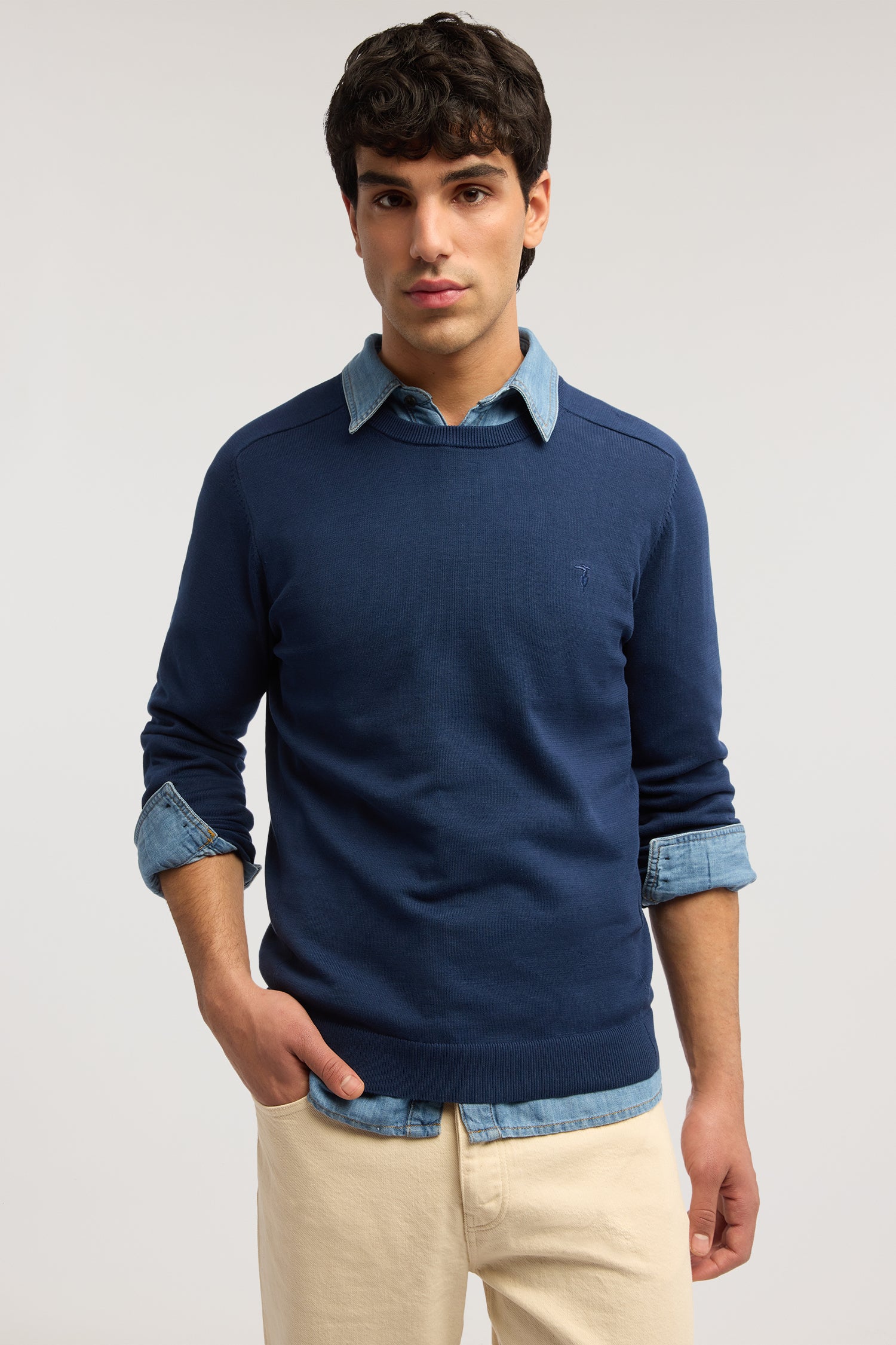 Maglia girocollo in cotone e seta  4|34bb688c8ad5263639e21389fd1391670508e19377cd3207bdcd8f786f7f34cf